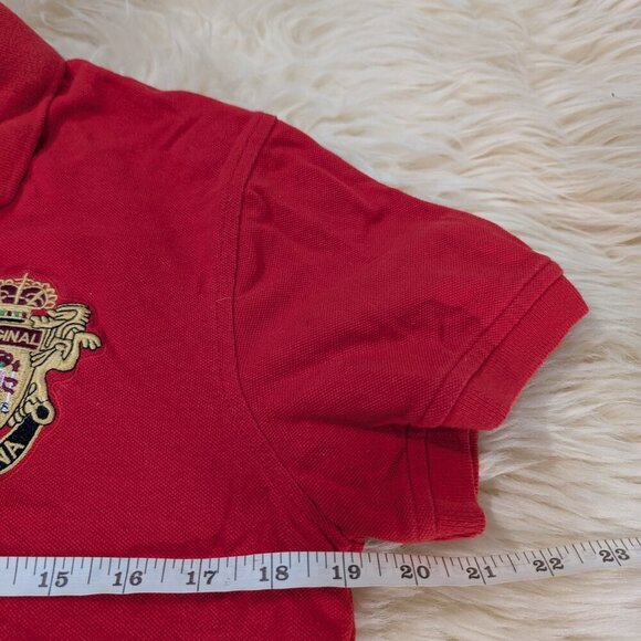Robin Ruth Men's Red Classic-Fit Short Sleeve Spain Polo Shirt Size S - Picture 7 of 9